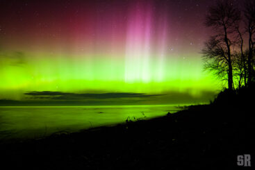 Photo of Northern Lights over Lake Huron in Southampton near Bruce Peninsula Ontario