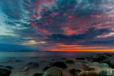Photo of sunset over Chantry Island Southampton, Ontario Lake Huron