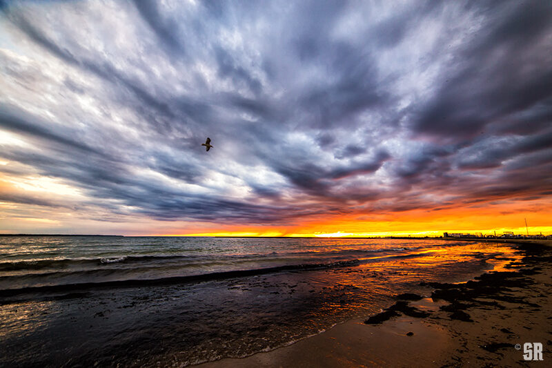 Dramatic Sunset over Port Elgin Beach Ontario Fine Art Print