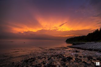 Port Elgin Beach Sunset on Lake Huron Landscape Fine Art Wall Print