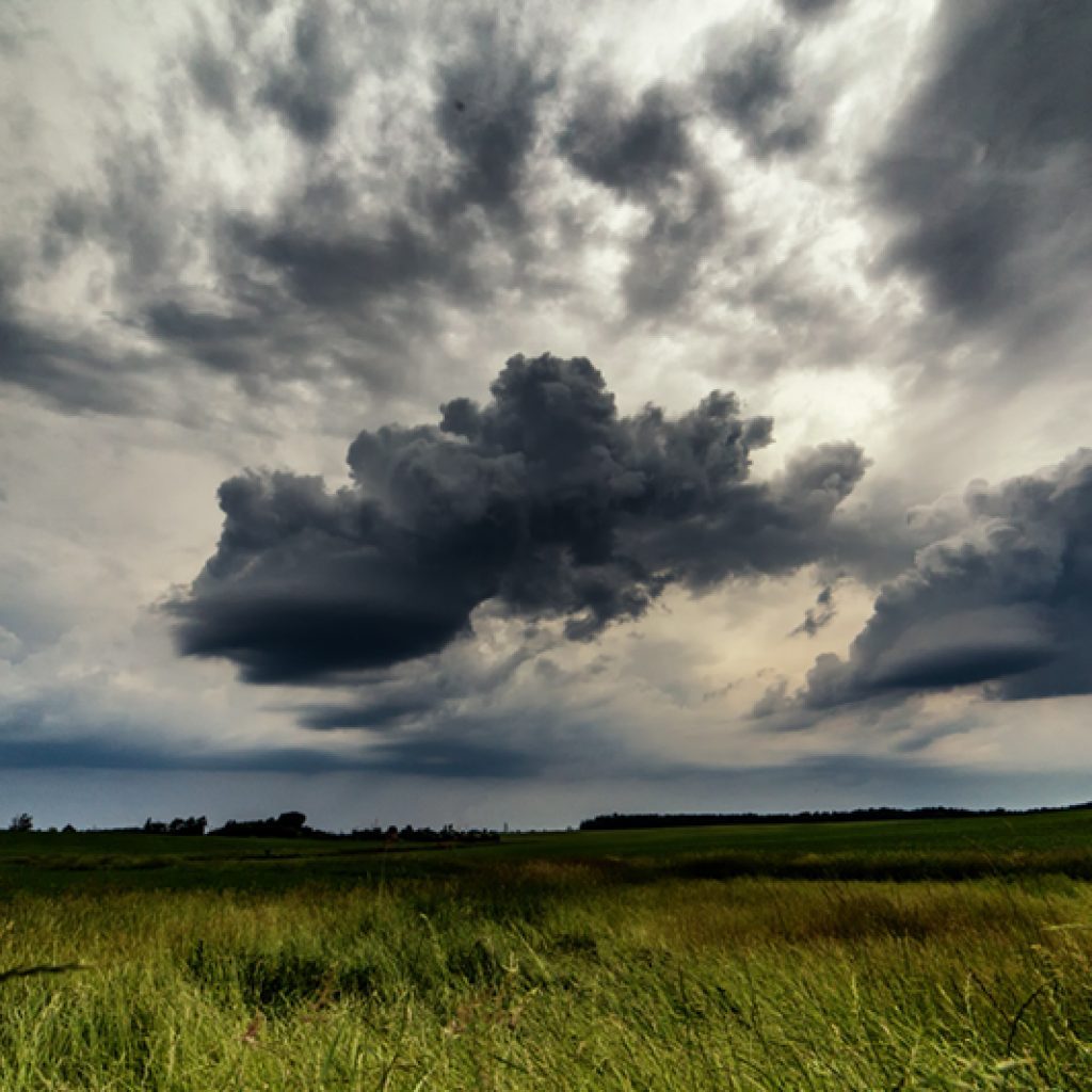 Isolated Storm Cell Clouds in Rural Bruce County, Ontario Wall Art Print