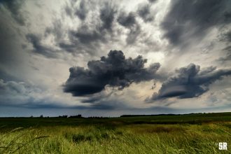 Isolated Storm Cell Clouds in Rural Bruce County, Ontario Wall Art Print