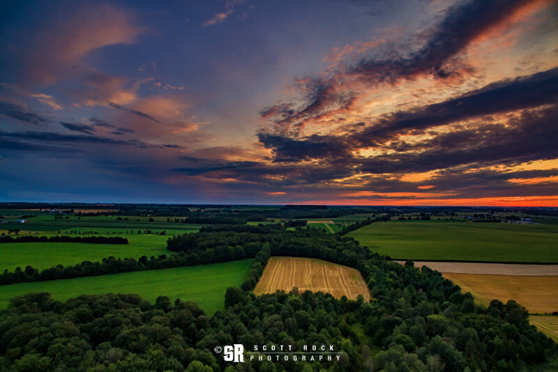 Walkerton Ontario Aerial Summer Fields Photo Art Print