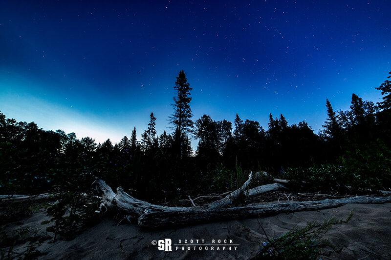 Indigo Infusion Twilight over beach near Bruce Peninsula