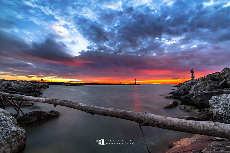 Port Elgin Harbour Sunset on Lake Huron