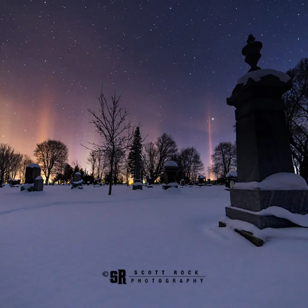 Light Pillars Southampton Ontario
