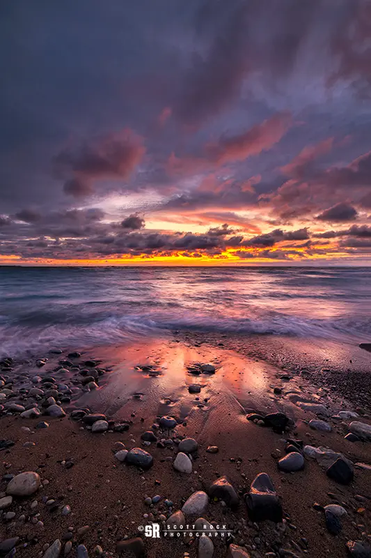 Sunset Photo in Saugeen Shores Beach on Lake Huron