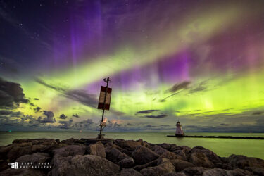 Rare Double Band Northern Lights in Southampton, Ontario