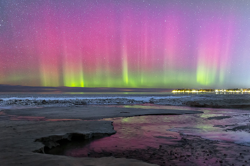 Lake Huron Northern Lights