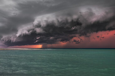 Storm over CHantry Island on lake Huron