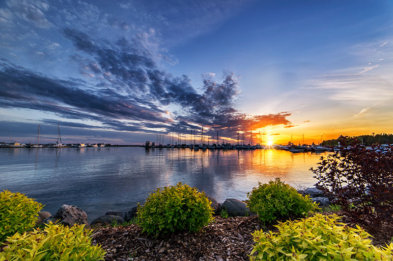 Port Elgin Harbour Sunset on Lake Huron